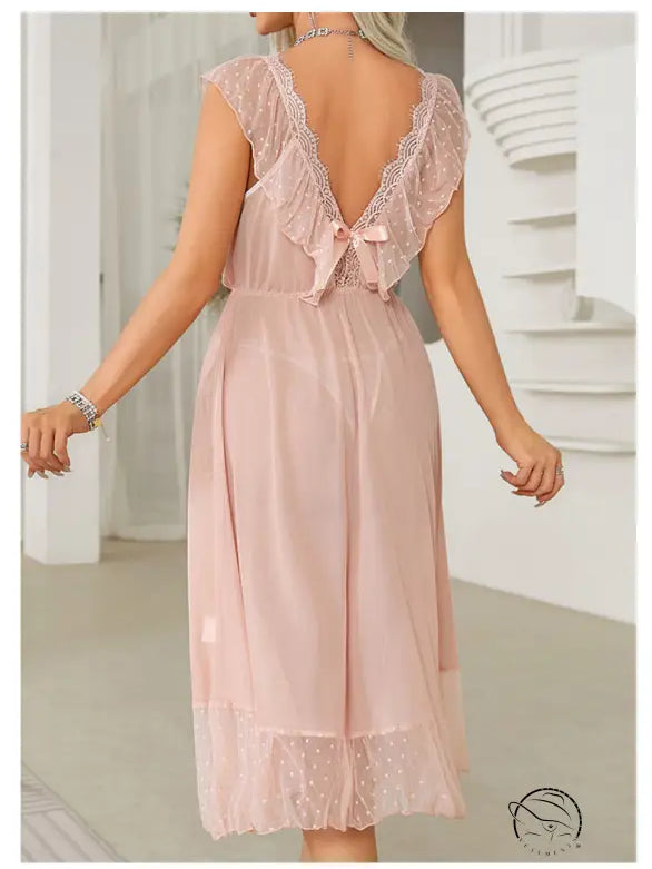 Elegantpolka Dot Nightdress