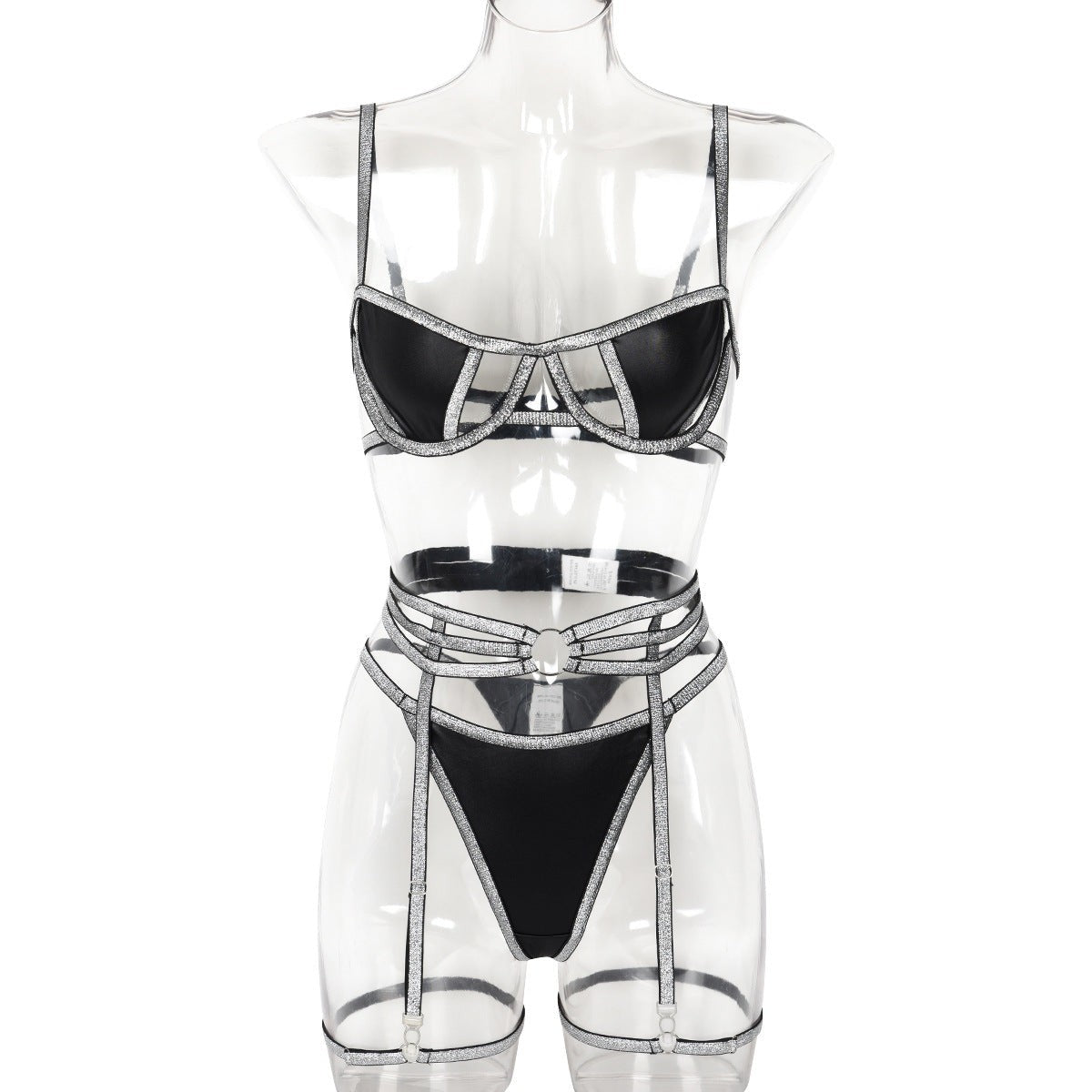 FAUX LEATHER STITCHING SEXY SUIT-VETEMENTS