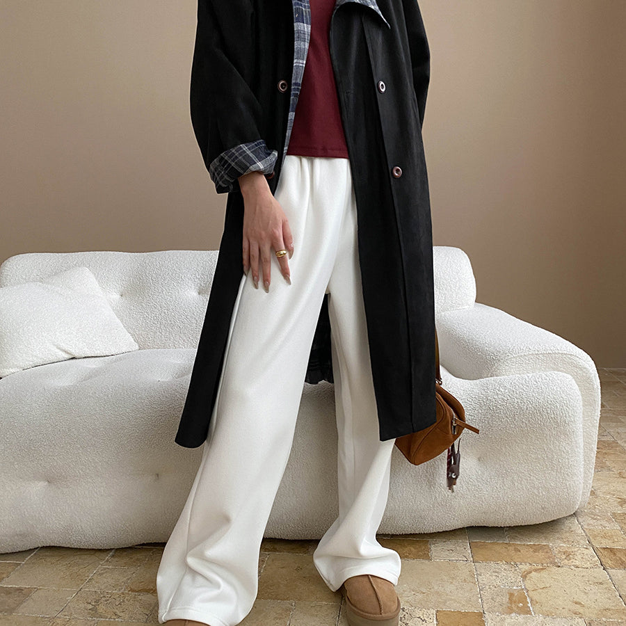 Faux Double Sided Wear Retro Plaid Stitching Coat