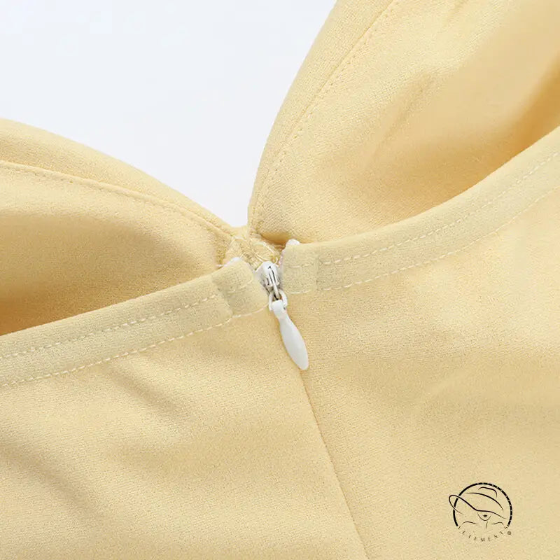 Beige satin Langry halter bow waist A-line evening maxi dress with back zipper