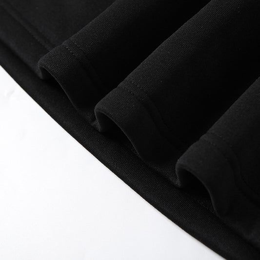 Folded black fabric in a Casual High Waist Skirt Suit, perfect for Langry fashion ملابس