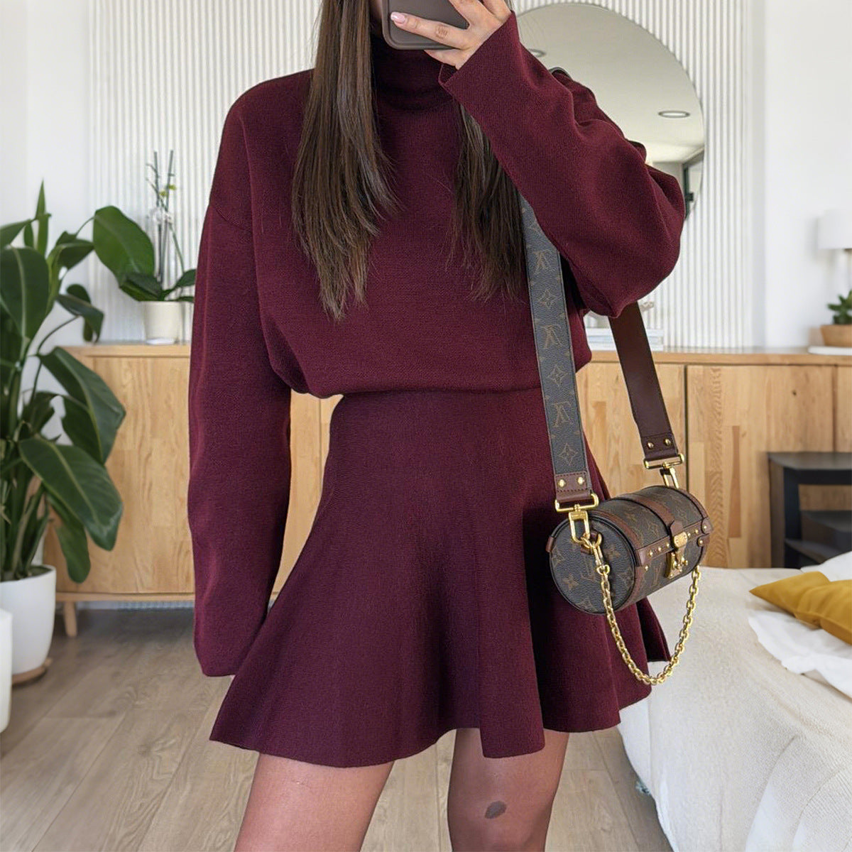 Casual Vacation Sweater Long Sleeve Dress