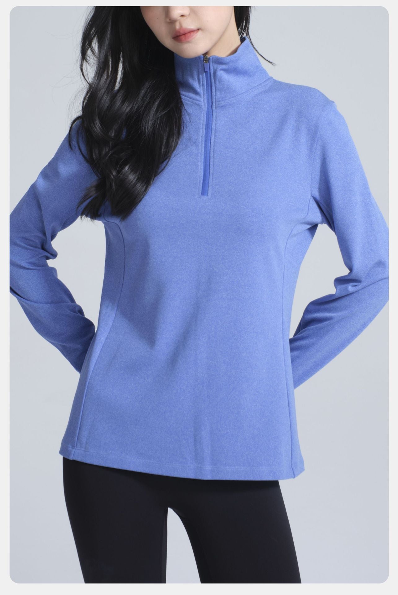 Women’s purple long-sleeved athletic top from Winter Thermal Velvet Long Sleeved Yoga Jacket, ideal for langry fashion and ملابس