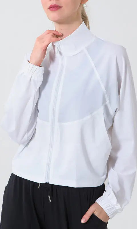 Autumn Winter Zip Up Shirt Women Girllulu Sports Top Stand Collar Loose Breathable Fitness Clothes Coat