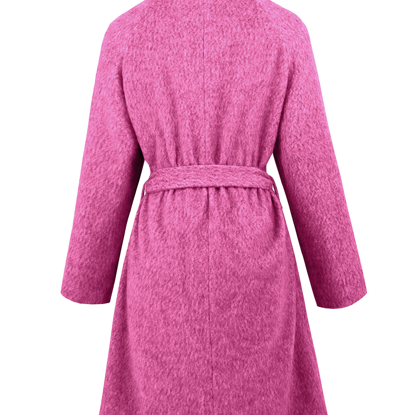 Fuchsia belted wool coat showcasing elegant fashion and ملابس for stylish warmth
