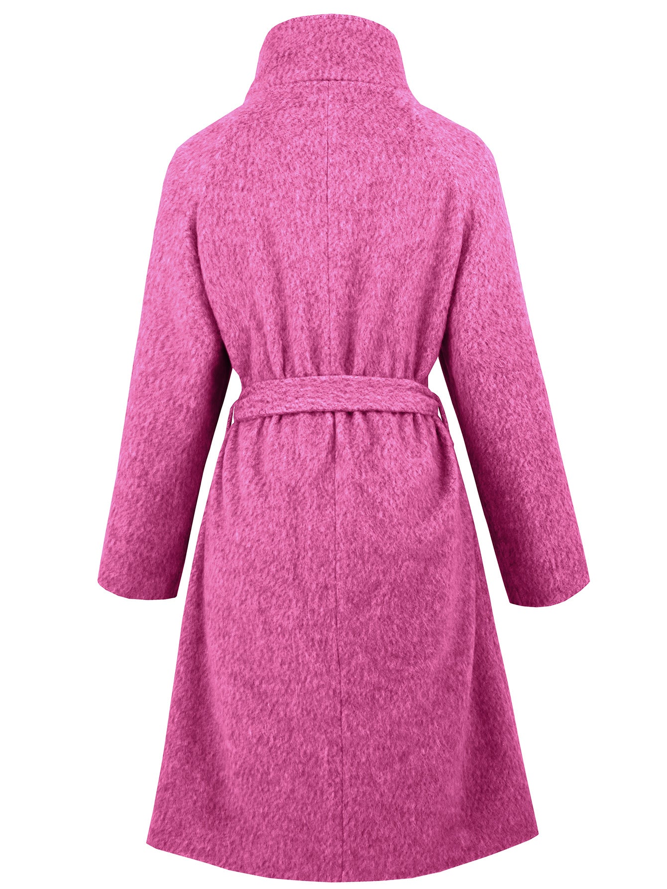 Fuchsia belted wool coat showcasing elegant fashion and ملابس for stylish warmth