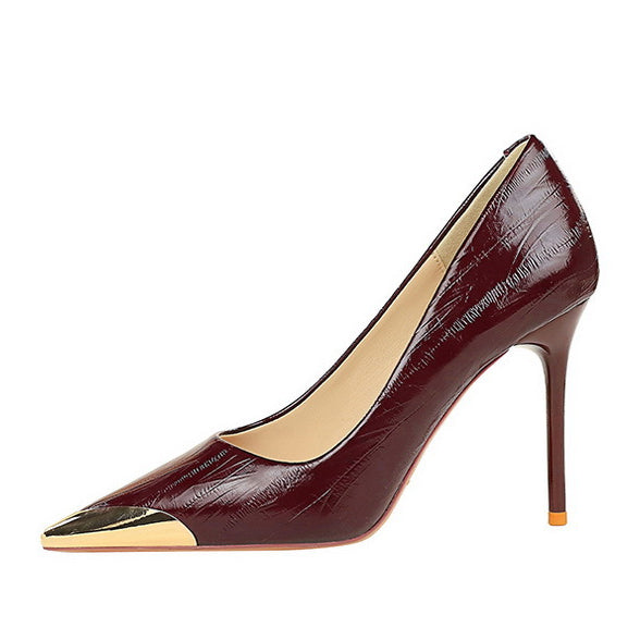 Cocktail Low Cut Shoes Pointed Stiletto Heels