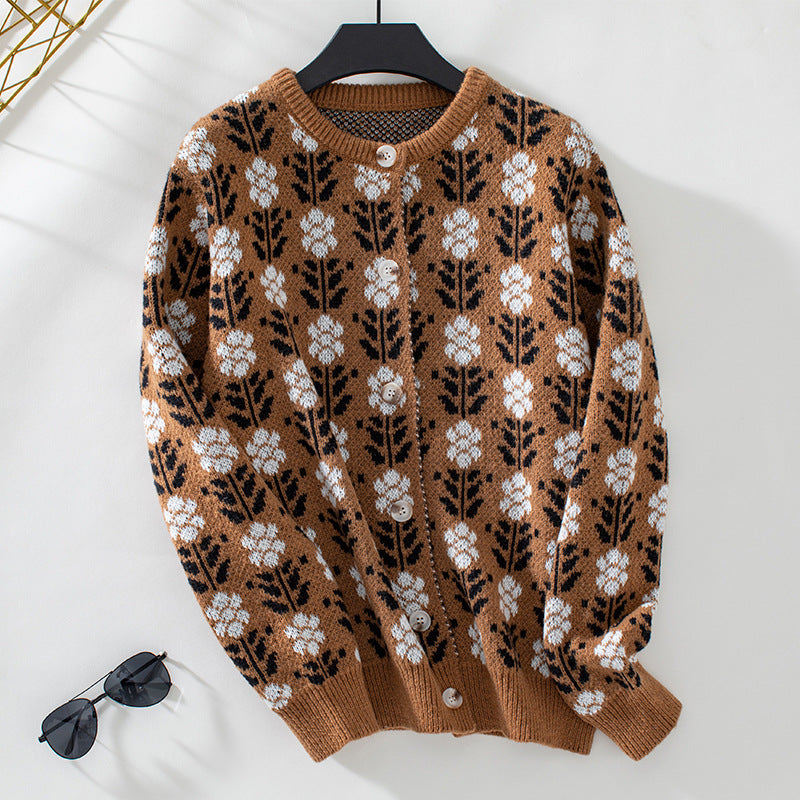 Floral Brocade Sweater Knitwear