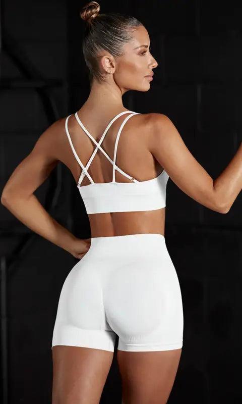 Seamless Beauty Back Bra Vest Shorts Peach Hip Yoga Clothes Sports Running Fitness Pants