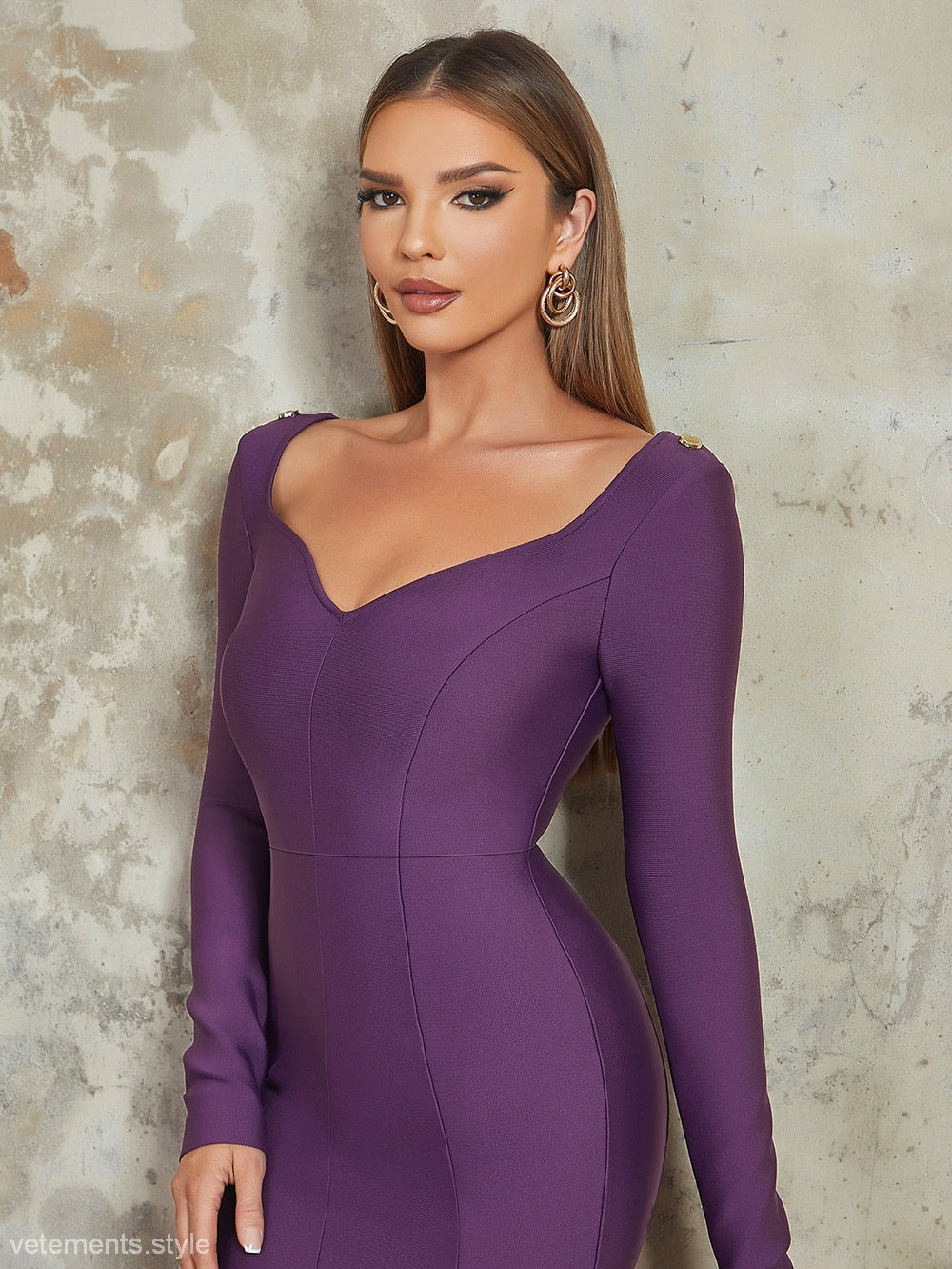 SEXY SLIM-FIT FRONT SLIT DRESS-VETEMENTS