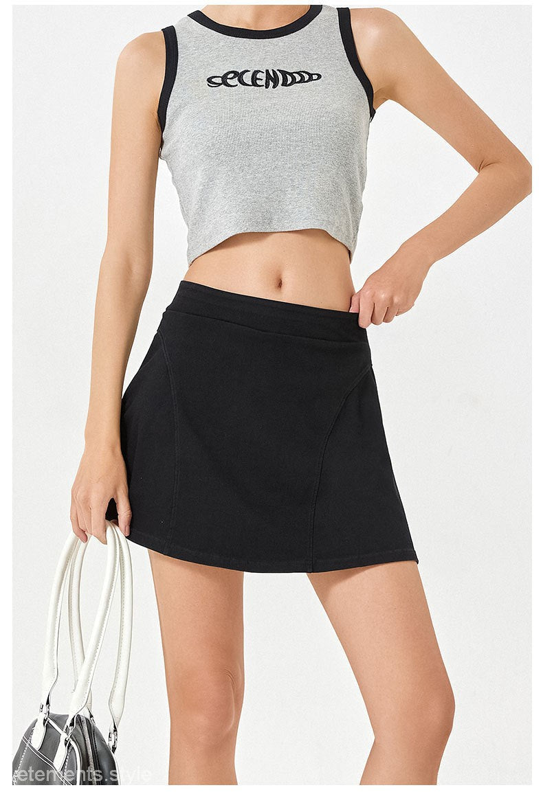COMFY YOGA TOP & DENIM YOGA SKIRTS-VETEMENTS