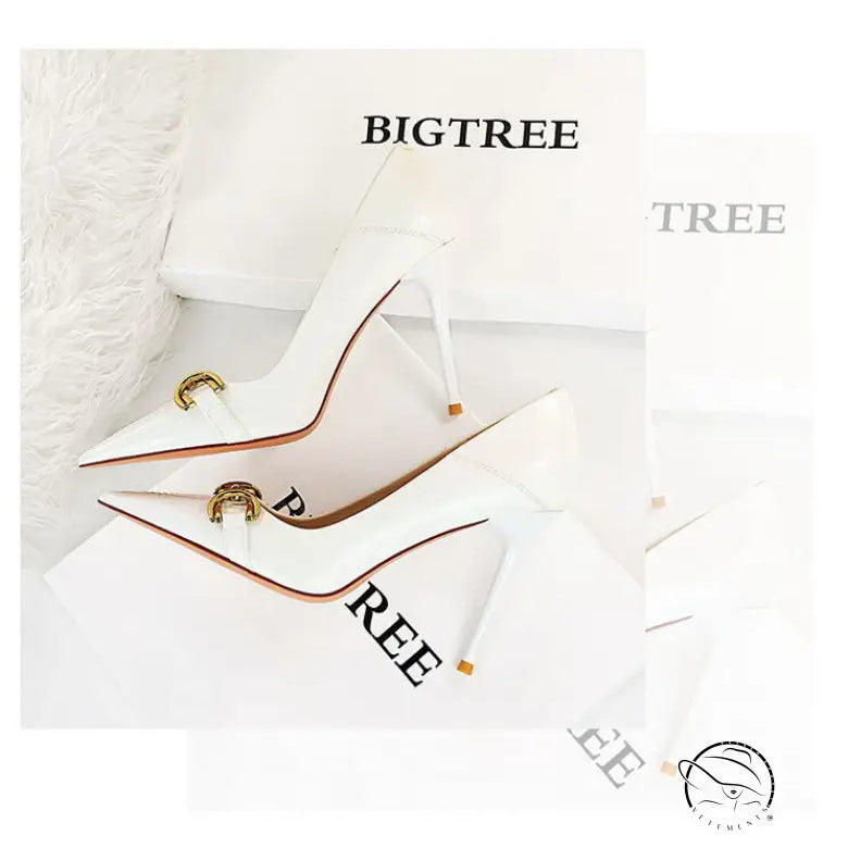 Shiny Patent Leather Office High Heel