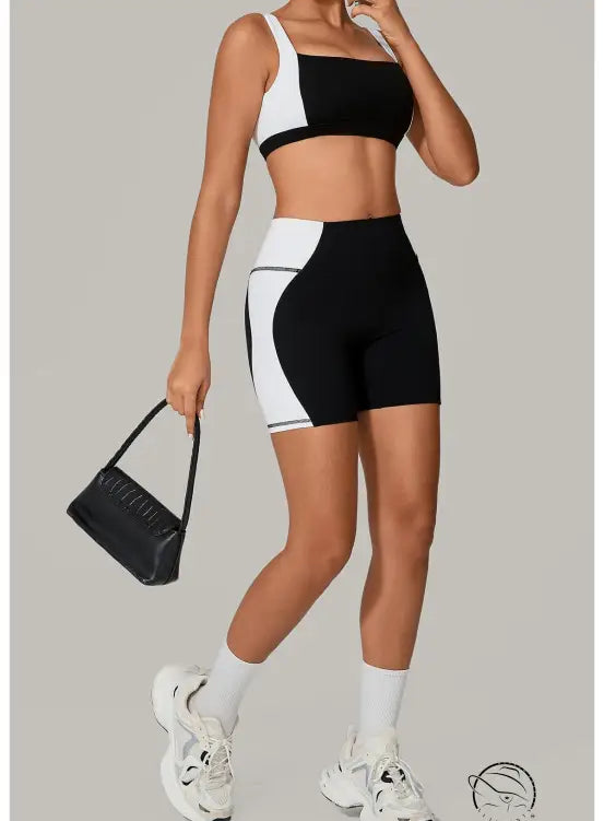 Color Matching Tight Quick Drying Fitness Clothes