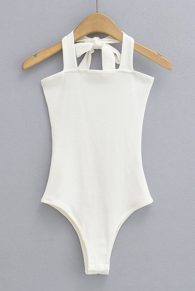 Wear Lace-up Halterneck Bodysuit Women Summer Tight Bottoming Crotch Spaghetti-strap Camisole Top