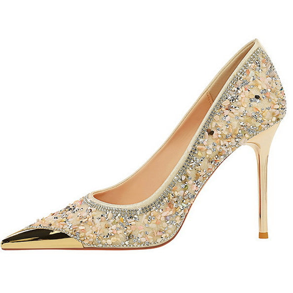 Stiletto Rhinestone High Heels