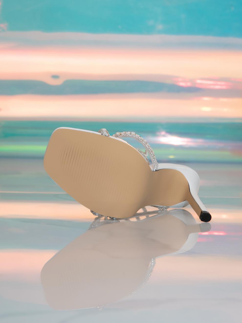 Langry fashion silver skull wallet chain with crystal accents for ملابس