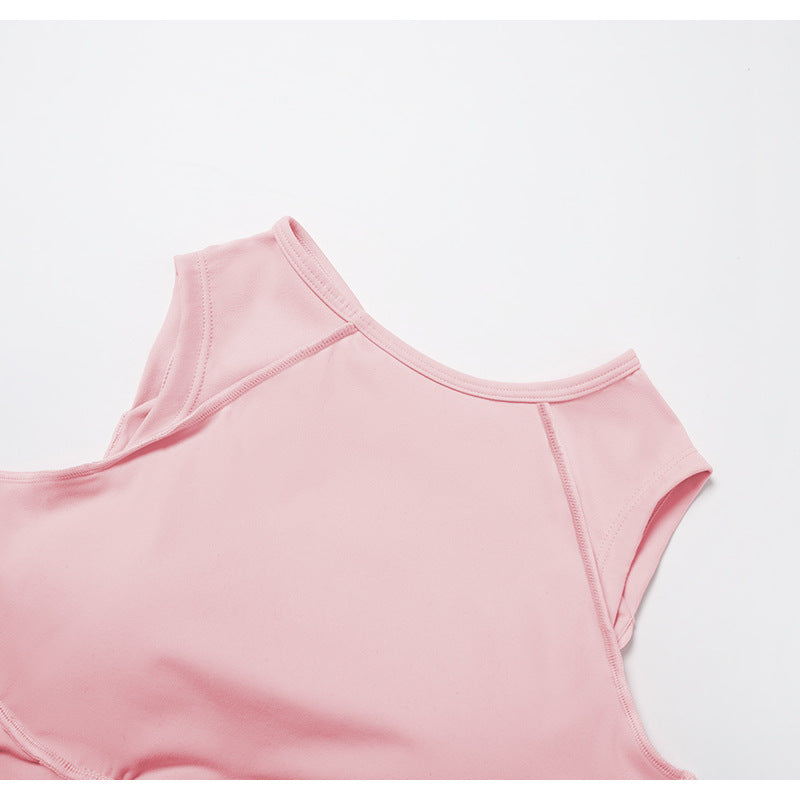 Pink Langry Racerback Yoga Jumpsuit Top in Fashion ملابس