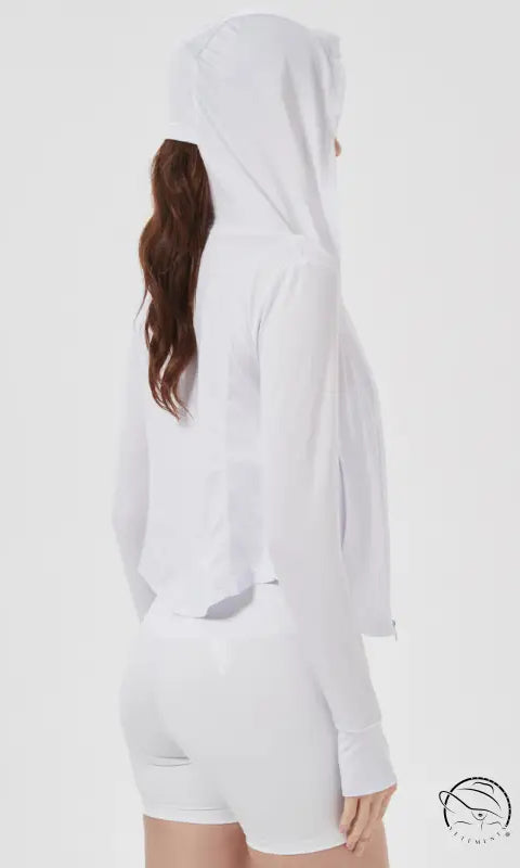 Sports Jacket Women High Elastic Hooded Quick Drying Top Violently Sweat Running Training Yoga Clothes Coat