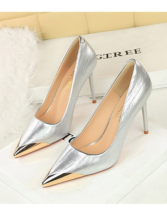 Cocktail Low Cut Shoes Pointed Stiletto Heels