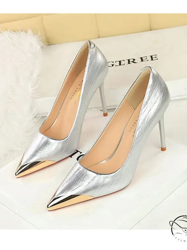 Cocktail Low Cut Shoes Pointed Stiletto Heels