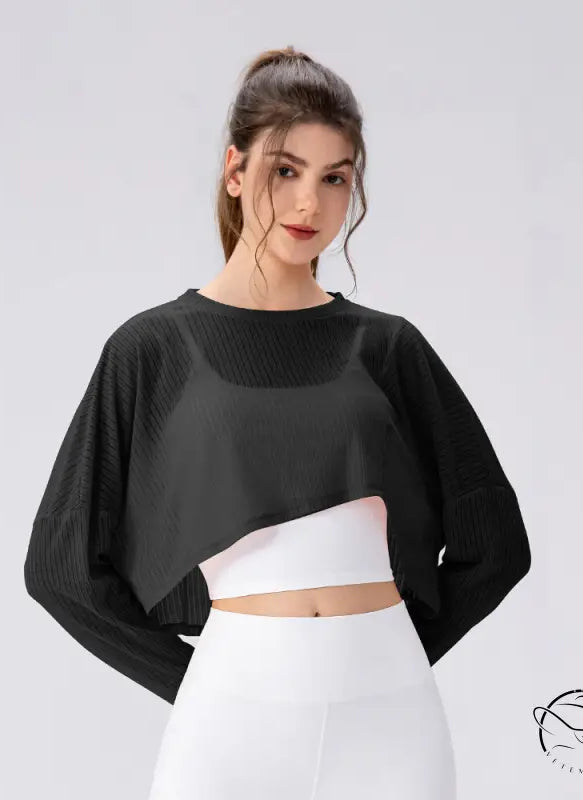 Women Yoga Blouse Long Sleeve Lightweight Breathable Workout Top Loose Outdoor Running Casual Sports