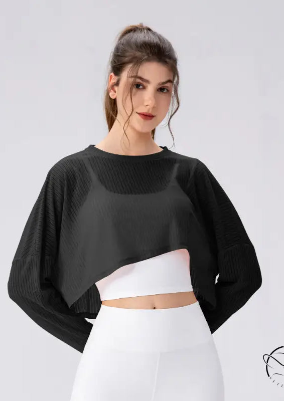 Women Yoga Blouse Long Sleeve Lightweight Breathable Workout Top Loose Outdoor Running Casual Sports