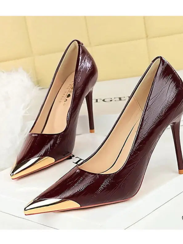 Cocktail Low Cut Shoes Pointed Stiletto Heels