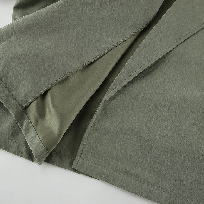 High End French Large Collared Lace Up