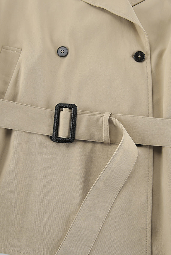 British Long Sleeve High Sense Mid Length Trench Coat