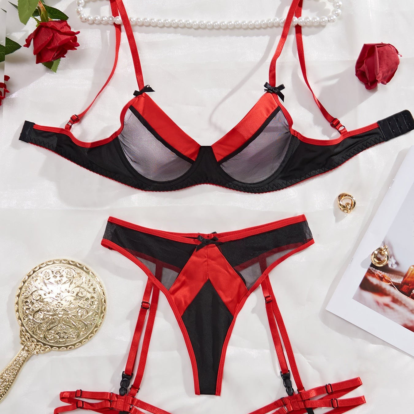 CONTRAST COLOR SEXY SUIT-VETEMENTS