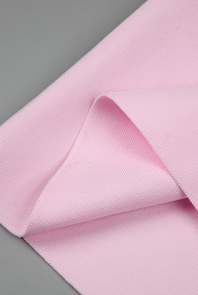 Elegant Pink Tube Top Maxi Dress featuring a soft pink textured fabric in fashion langry