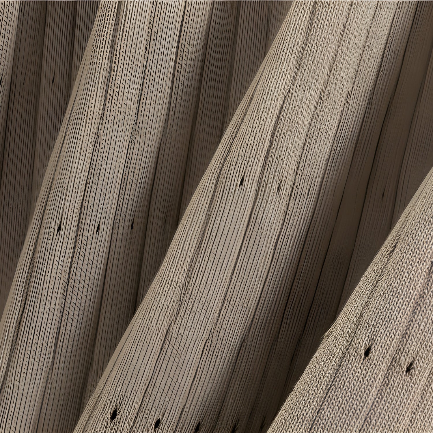 Beige ribbed fabric with pleats and holes for French High Sense Dress, an elegant knitwear fashion