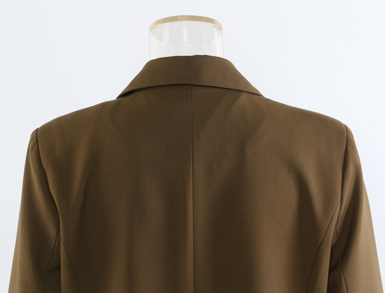 Early Autumn Personality Cutting Long Overcoat