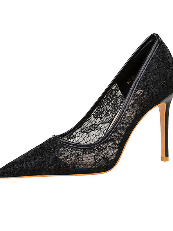 Skinny Night Club Mesh Stiletto High Heel Shoes