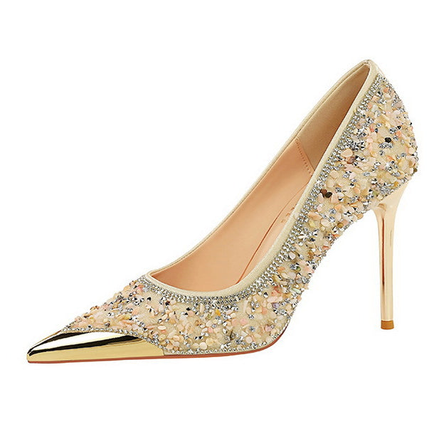 Stiletto Rhinestone High Heels