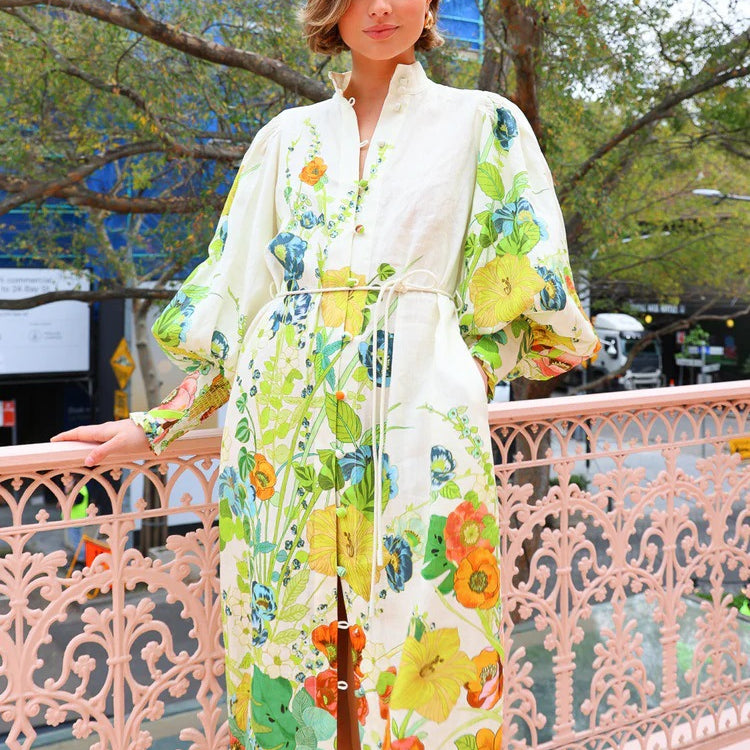 Floral-patterned long sleeve dress from Langry, perfect for casual summer fashion