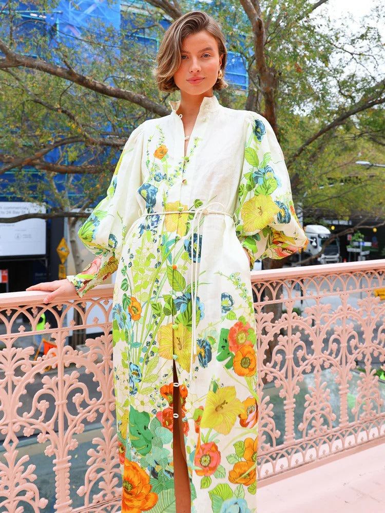 Floral-patterned long sleeve dress from Langry, perfect for casual summer fashion