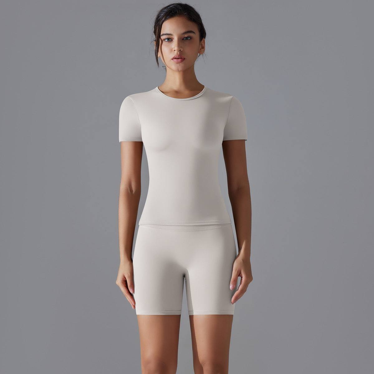 Spring Autumn t Shirt Quick Drying Yoga Clothes Short Sleeve Slim Fit Fitness Blouse Outdoor Running Sports Suit Women