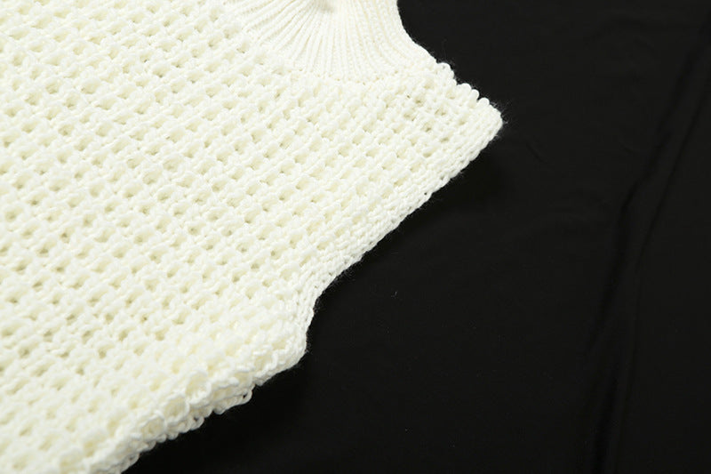 Summer Women Clothing Sleeveless Tassel Hollow out Cutout Slim Fit Elegant Stitching Dress