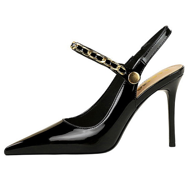 Wind Back Empty Shoes Cocktail High Heels