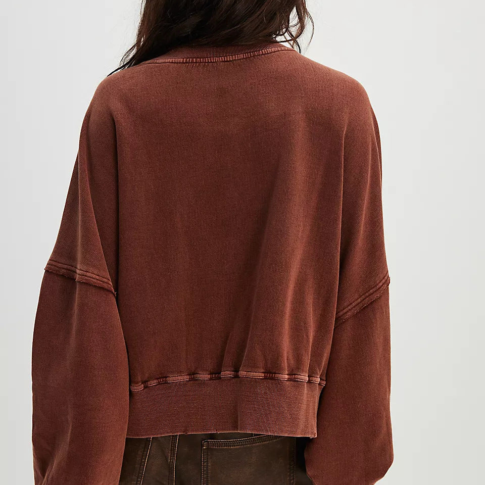 Winter Printing Loose Casual Top All Matching Hoodie