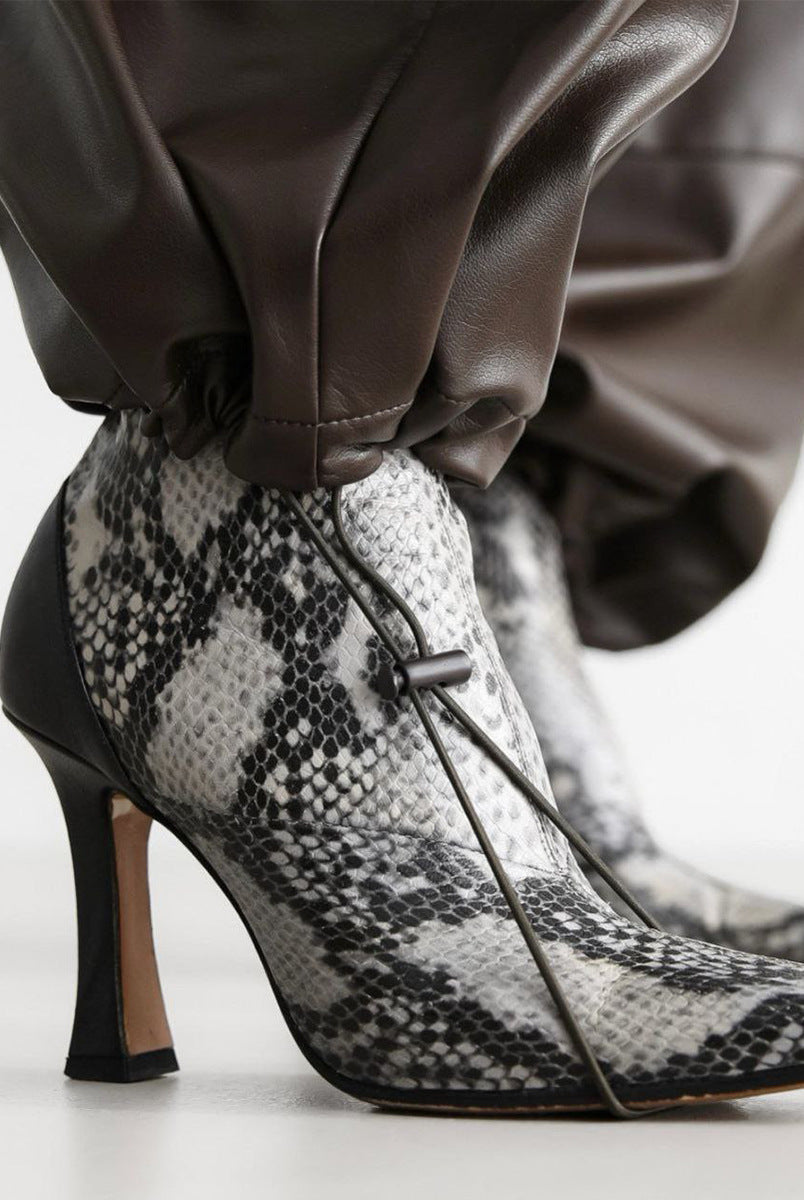 Loose Faux Leather Trousers