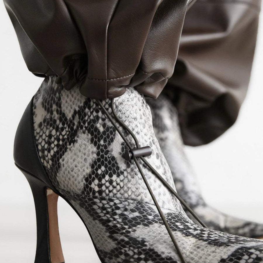 Loose Faux Leather Trousers