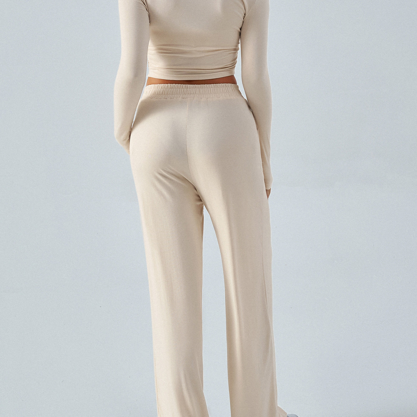 Winter Waist Tight Wide Leg Casual Pants