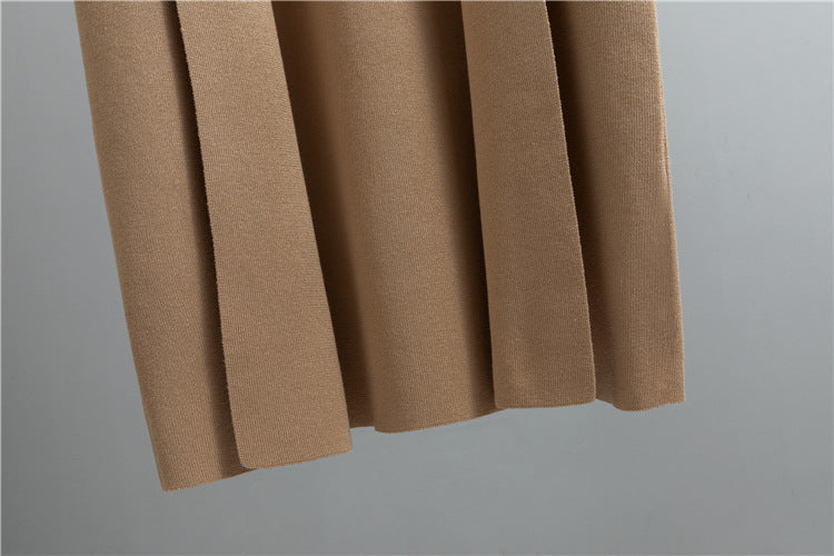 Middle East Elegant Cardigan Robe Knitted Wide Leg Pants Three Piece Set