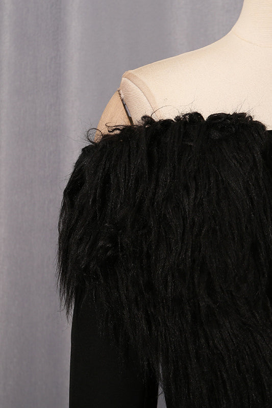 Elegant langry fashion blazer: black feathered jacket with gold buttons