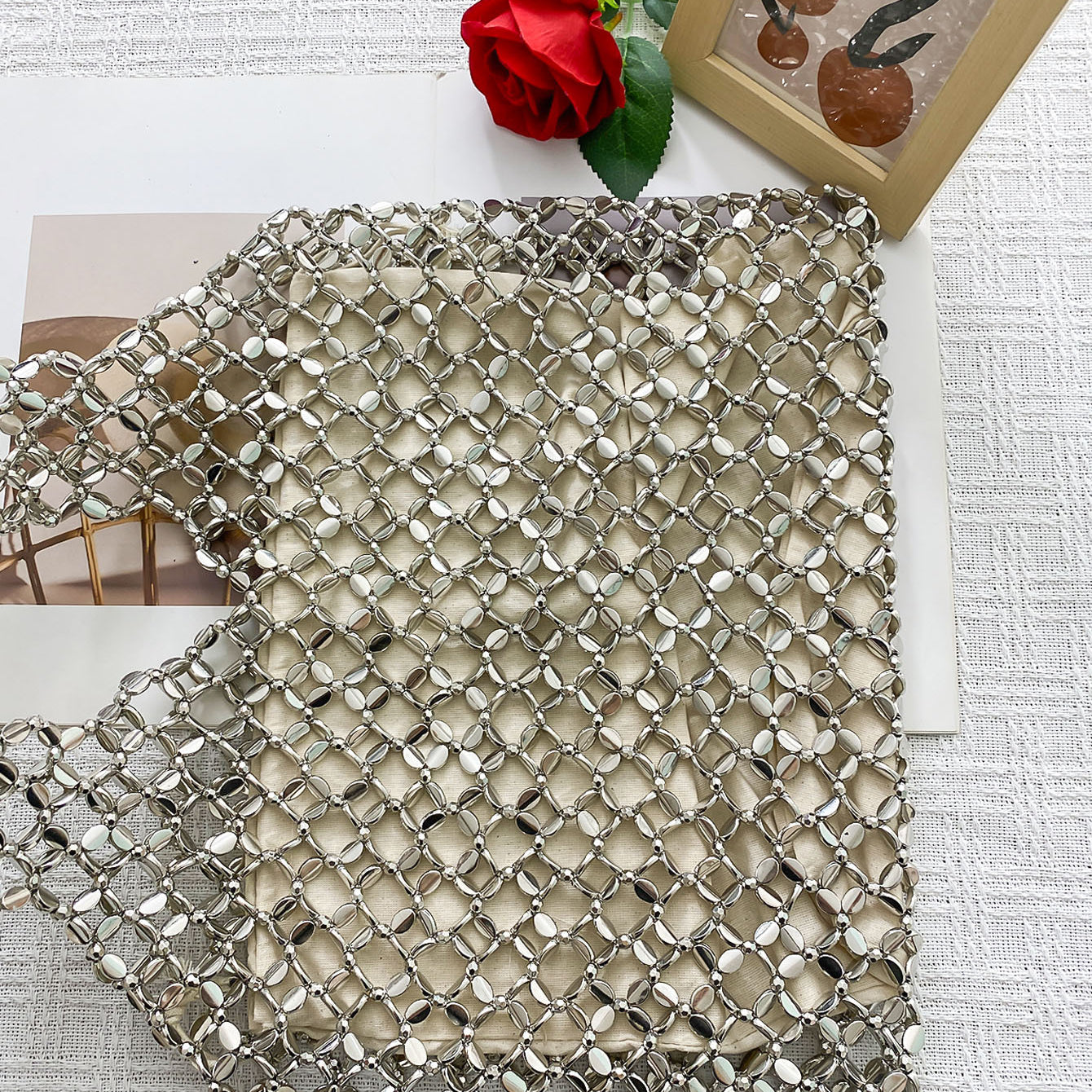 Trend All Match Shiny Handmade Handbag