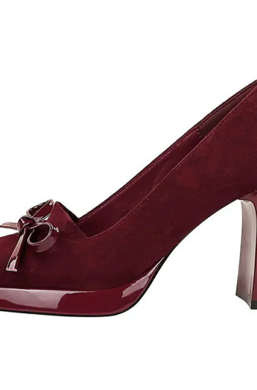 Bow Decorative Shallow Mouth Super High Heel