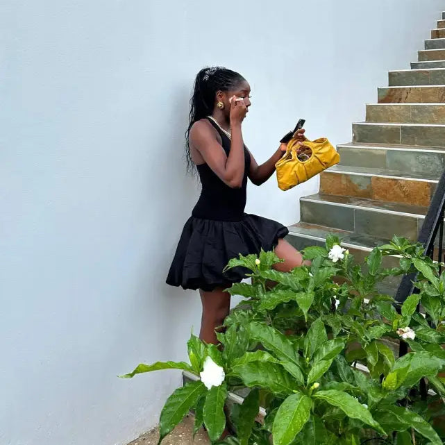 Shaped Vest Knitted Stitching Dress