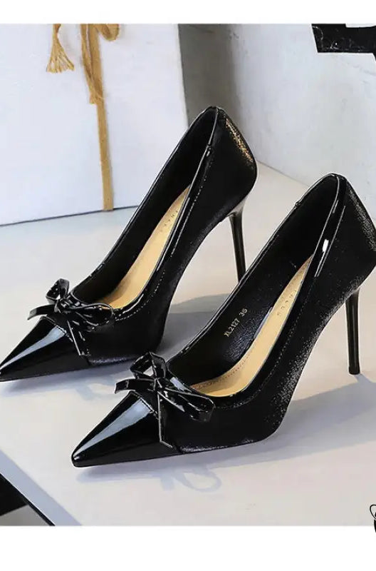 Cocktail Satin Stitching Stiletto Heel High